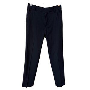 Vince Womens Navy Wool Blend Flat Front Straight Leg Dress Pants Size 4